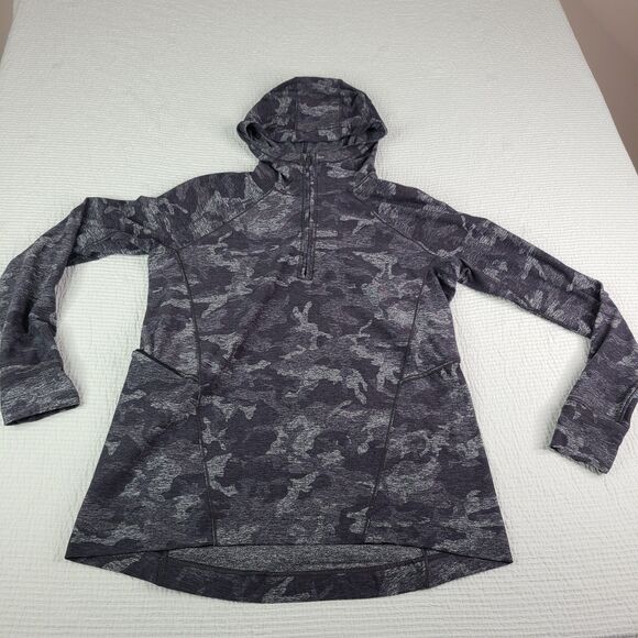 Lululemon 10 Warm Stabilizer 1/2 Zip Hoodie Rulu W3CTIS Incognito Camo HTR Women - Picture 2 of 16